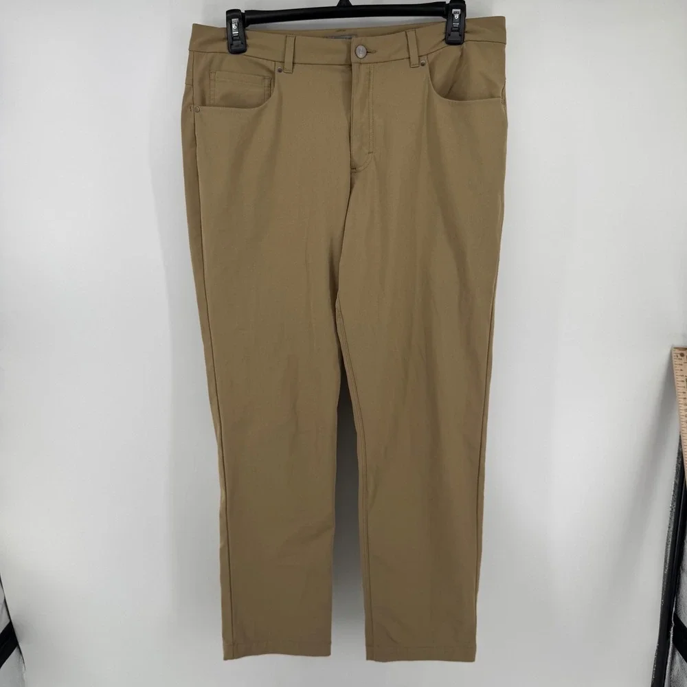 VRST Athletic Fit Commuter Pants 3-Pack Men 36x32 Tan Grey Charcoal Stretch 5Pkt